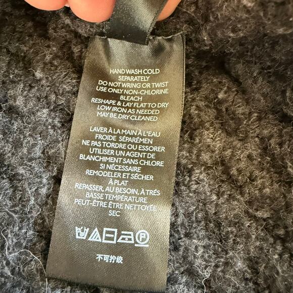 Anthropologie Bia Mock Neck Alpaca Blend Tunic Sweater in Carbon Size M - Picture 7 of 8